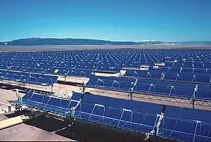 Image 41Part of the 354 MW Solar Energy Generating Systems (SEGS) parabolic trough solar complex in northern San Bernardino County, California  (from Solar power)