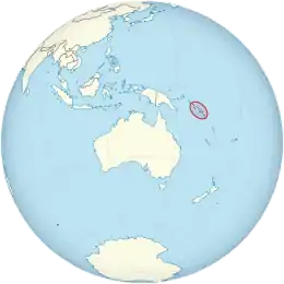 Location of Solomon Islands