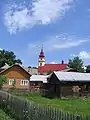 Solonețu Nou (Polish: Nowy Sołoniec) village, with the local Roman Catholic church seen in the background