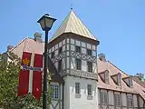 Danish architecture in Solvang. The Petersen Village Inn