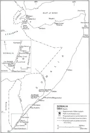 Image 71Somalia's coral reefs, ecological parks and protected areas (from Piracy off the coast of Somalia)