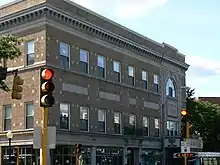 The Hobbs Building, with the theatre entrance at the right