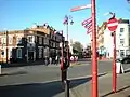 The roundabout outside Surbiton railway station