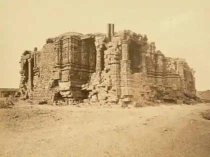 The Somnath Temple in Gujarat was repeatedly destroyed by Muslim armies and rebuilt by Hindus. It was destroyed by Delhi Sultanate's army in 1299.