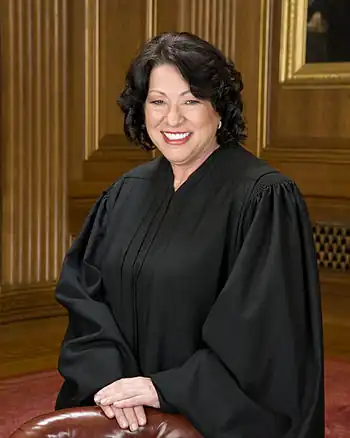 Associate Justice of the Supreme Court of the United States Sonia Sotomayor (JD, 1979)