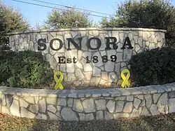 Sonora entrance sign