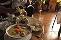 Image 2Some Nicaraguan cuisine: seafood soup, bread and beer