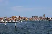 Lagoon side of Sottomarina, seen from Chioggia