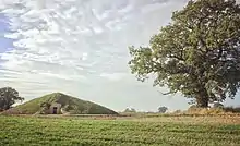 Exterior of Soulton Long Barrow 2018