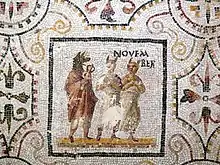 Hermanubis in the November panel of a Roman mosaic calendar from Sousse, Tunisia