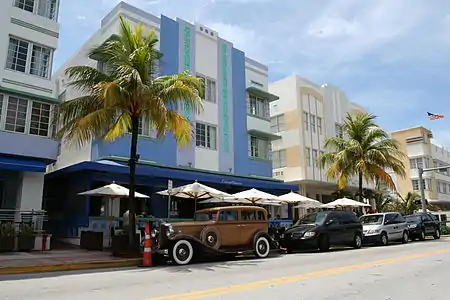 Miami Art Deco District in South Beach, Florida, USA (1925-1940s)