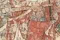 Detail of wall painting of Martydom of St Thomas Becket