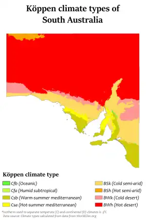 Image 5Köppen climate types in South Australia (from Geography of South Australia)