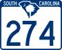 South Carolina Highway 274 marker