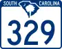 South Carolina Highway 329 marker