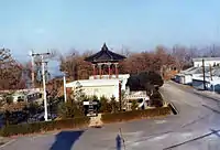 Freedom House and meeting row, from Freedom House Pagoda in 1976