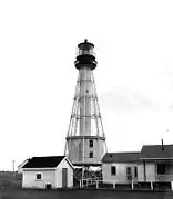 Undated U.S. Coast Guard photo, post-1899, of South Pass Light