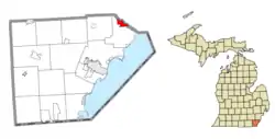 Location within Monroe County