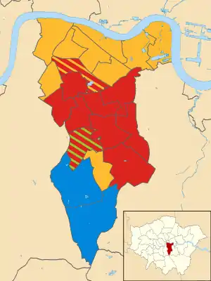 Southwark 2006 results map