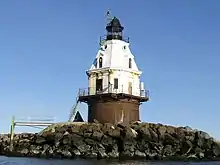 A photograph of the Southwest Ledge Light