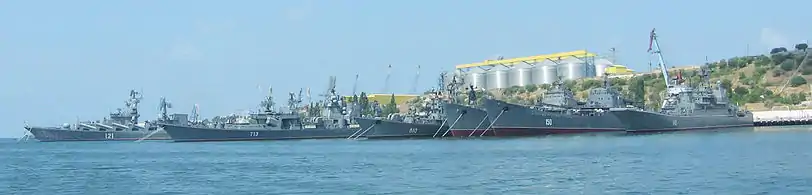 Ships of the Black Sea Fleet docked in Sevastopol