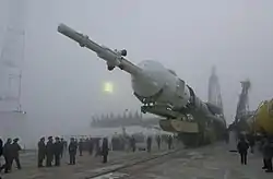 Soyuz TM-31 moves to Launch Pad on 29 October 2000