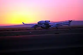 SpaceShipOne taking off