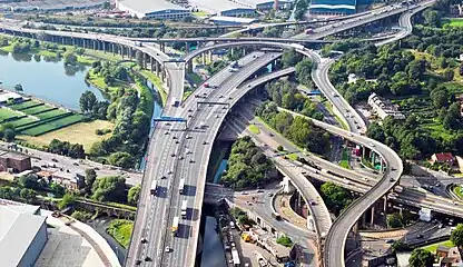 Gravelly Hill Interchange in Birmingham, England