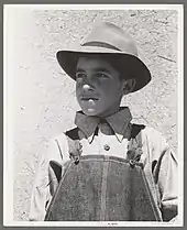 Image 7A Hispano boy in Chamisal, 1940 (from New Mexico)