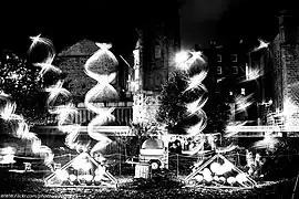 Paul Friedlander's Wave Garden in Aberdeen's Union Terrace Gardens, as part of Spectra Scotland's Festival of Light in 2017.