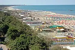 View of beach of Lido di Classe