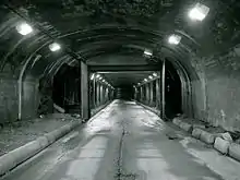 view of the inside of the Drammen Spiral tunnel