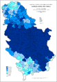 Share of Serbs in Serbia by municipalities 1961.