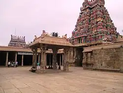 Image 25The hall in front of Ranganayaki's shrine, Srirangam, where Kambar is said to have recited his works on Kamba Ramayanam (from Tamils)