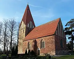 Medieval village church in Stäbelow