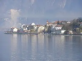 A view of Saint-Gingolph, arriving from Evian-les-Bains