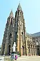 Statue of St. Philomena in front of the cathedral