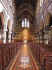 Interior looking down central aisle