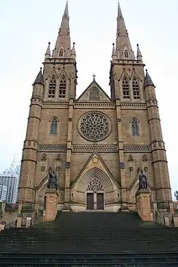 The front of the Cathedral.