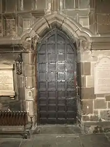 View of the Chantry door from the north aisle