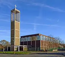 St Ambrose church, Heathgate Avenue, Speke (1959–61; Grade II)