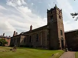 St Andrew's parish church, Weston-under-Lizard, Staffordshire, seen from the northwest