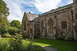 The Broadbent garden, around the back of the church