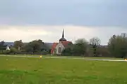 This photo of St Laurence and All Saints' Church at Eastwood was taken from Southend Flying Club.