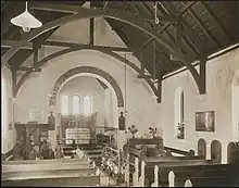 The interior of the nave and sanctuary in 1932