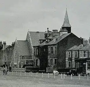 Steeple with enclosed bell chamber, 1920s