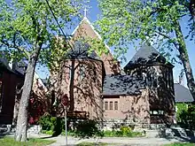 Church façade on Huron Street