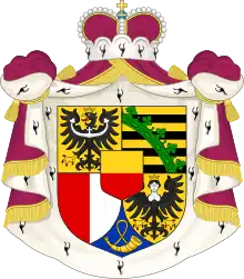 Coat of arms of the principality of Liechtenstein (1719).