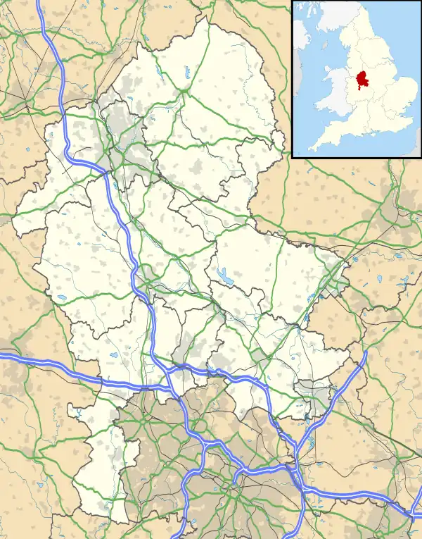 Cheddleton is located in Staffordshire