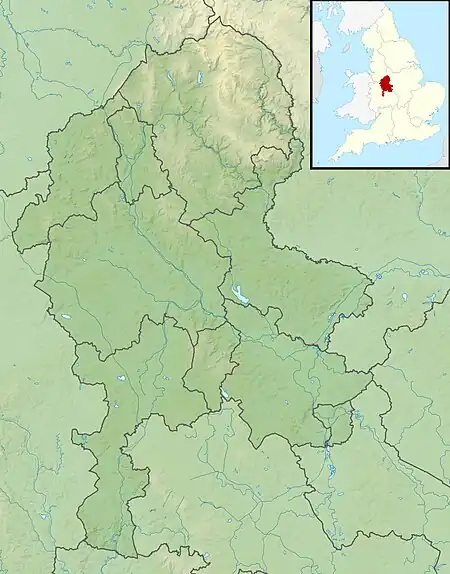 a map of Staffordshire with blue dots across the southern areas and into Shropshire to the west.